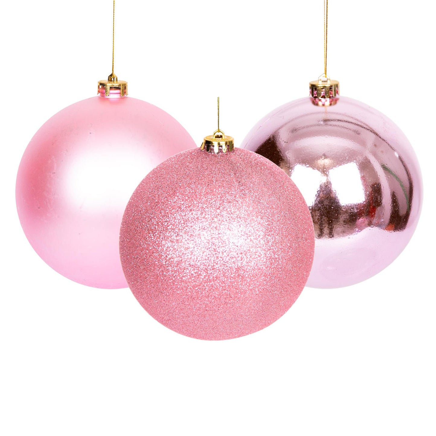 Baubles Pale Pink 35cm - 3Pcs Set PVC