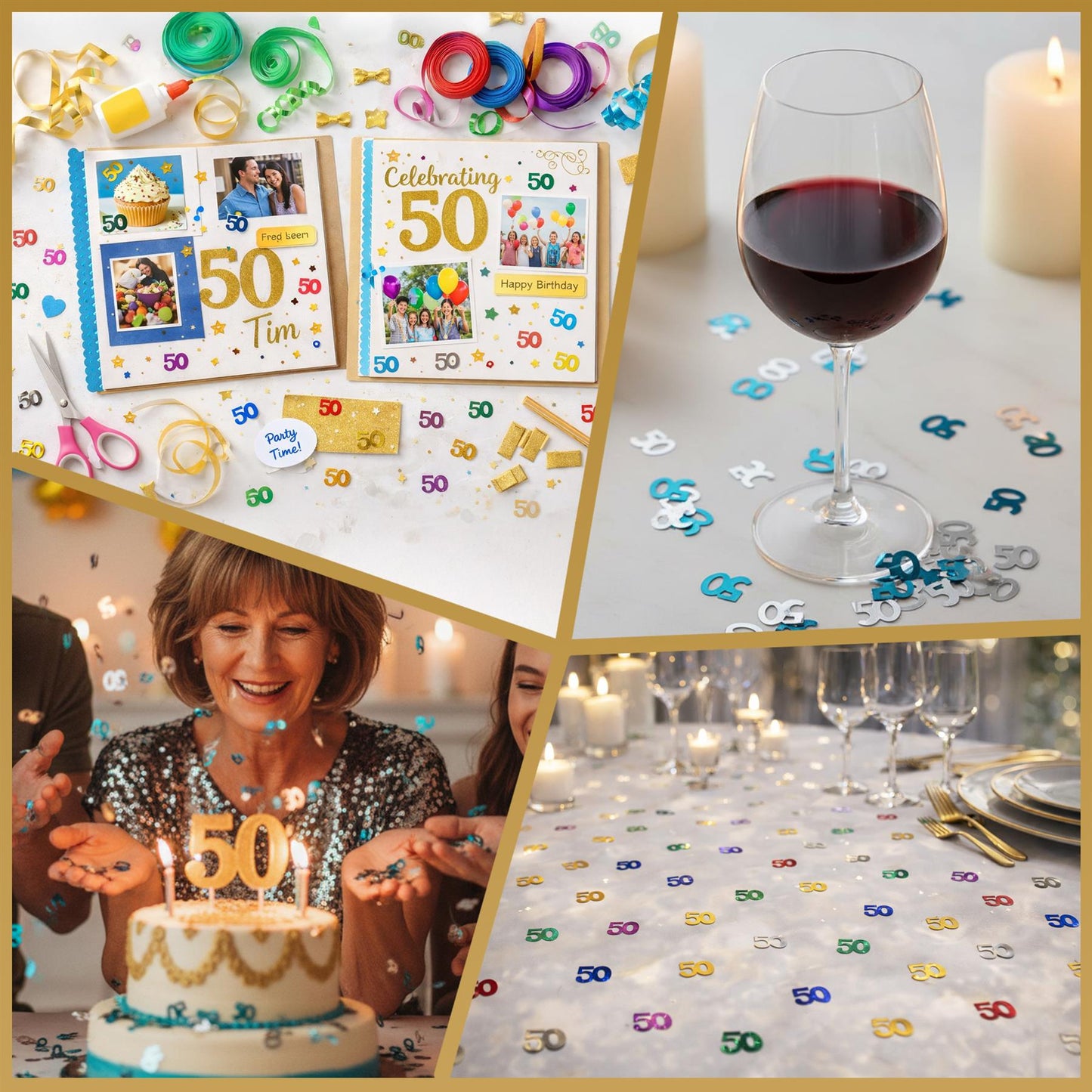 2 x 14g 50th Mix Happy Birthday Confetti