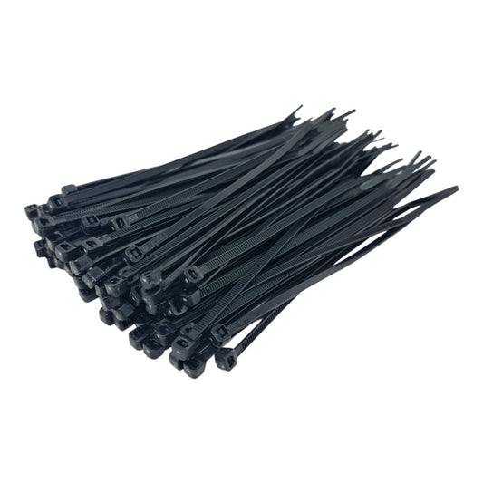 100pcs Black Nylon Plastic Cable Ties - 100 x 2.5mm