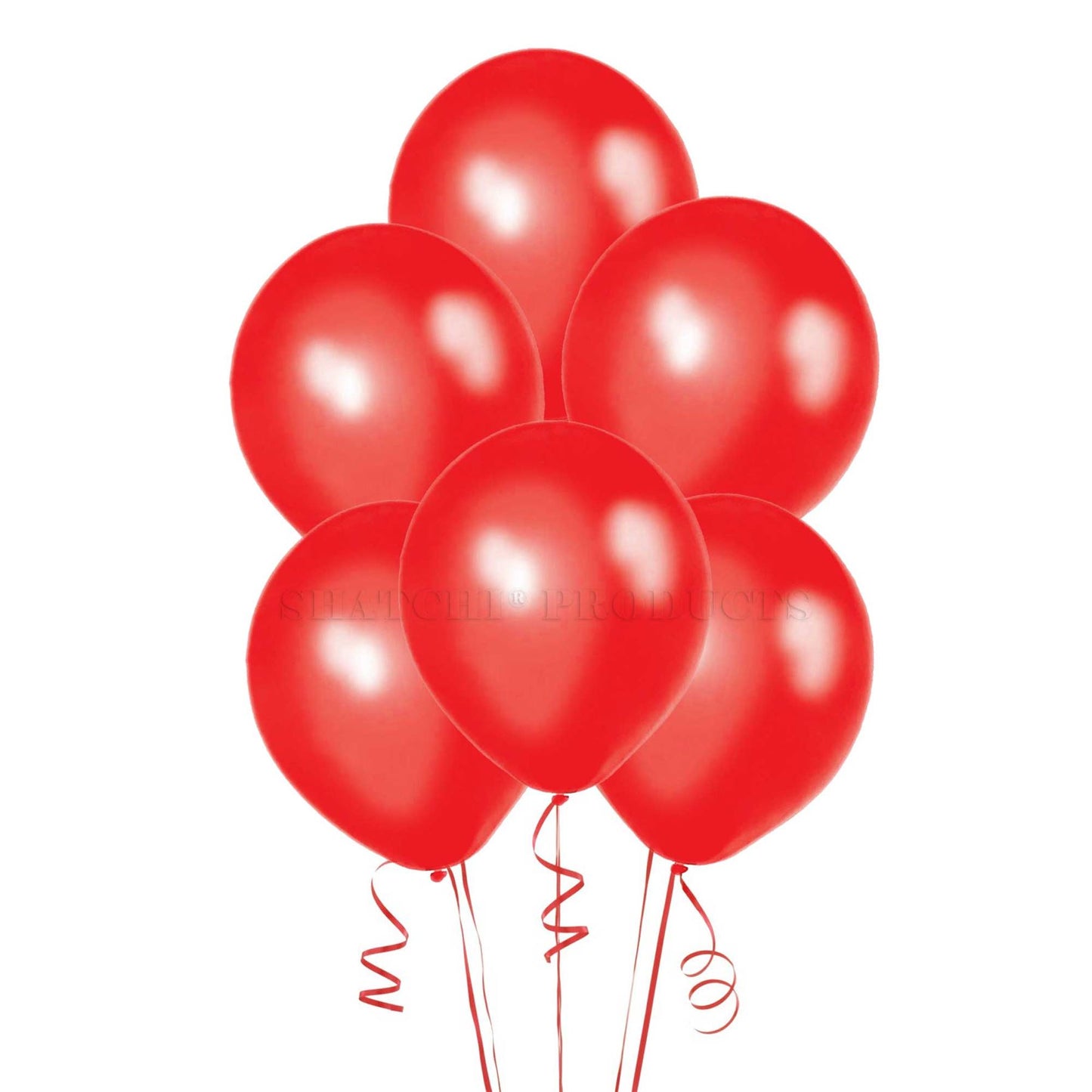 10 Metallic Red Balloons 12"