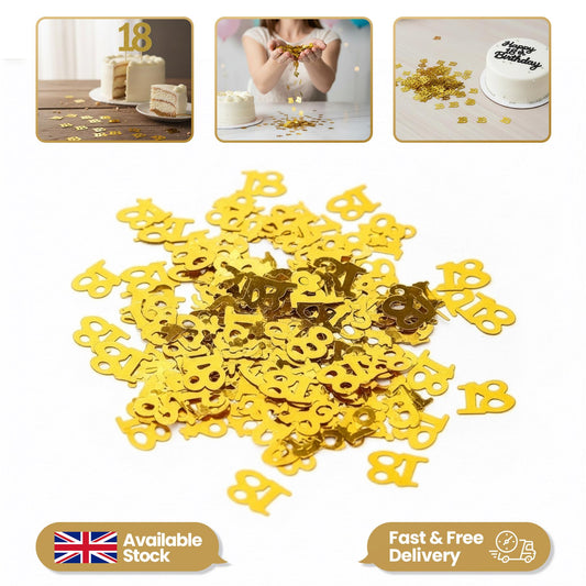 18th Gold Confetti (4 pk)