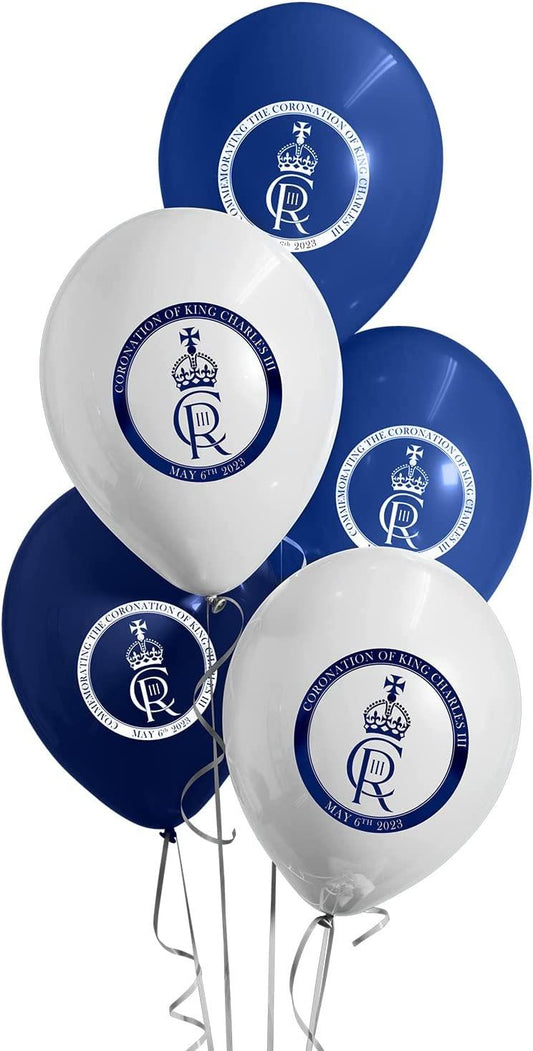 King Charles Logo Printed Balloons - 12 Inch, Pack of 20