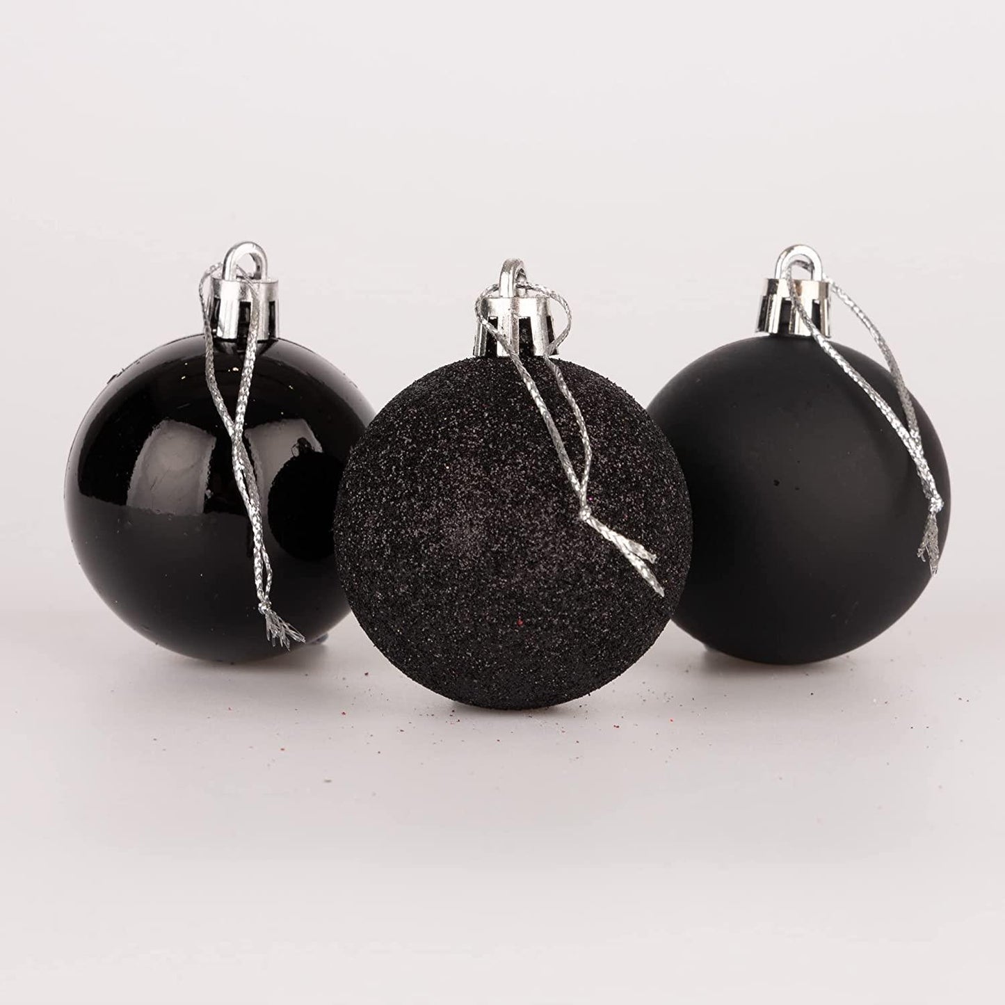 Black Baubles 5CM 9PCS Set