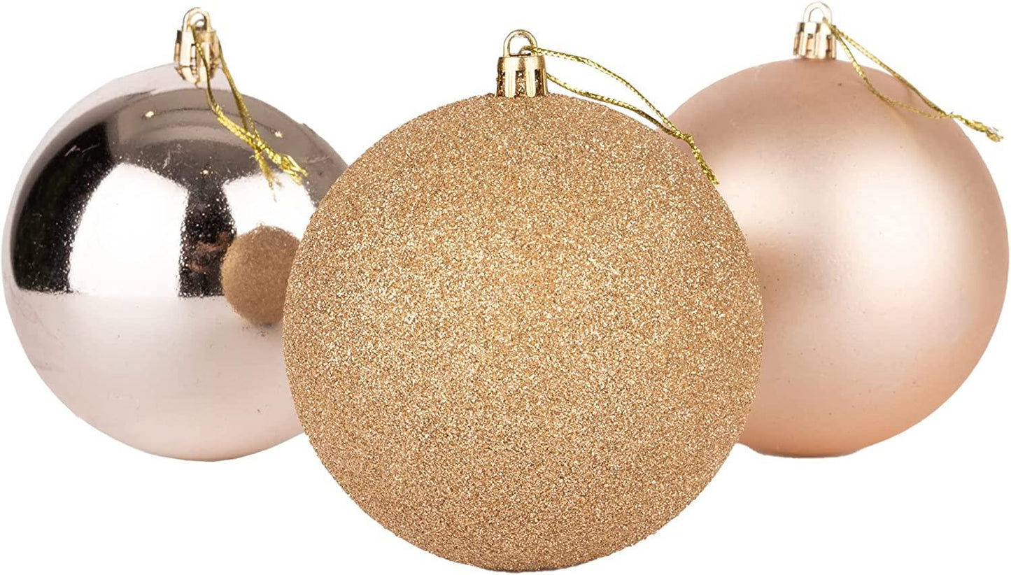 Champagne Baubles 10CM 6PCS Set