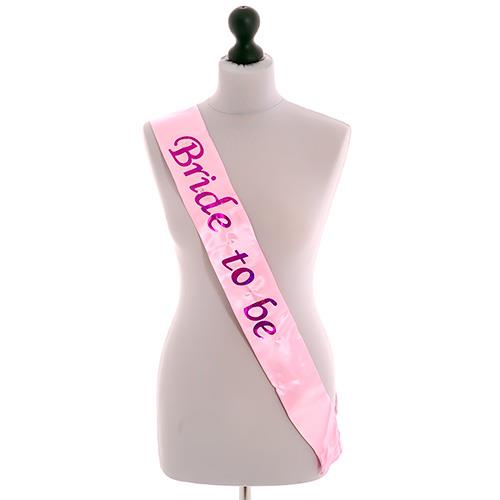 Shatchi BRIDE TO BE Flashing Sash - Pink