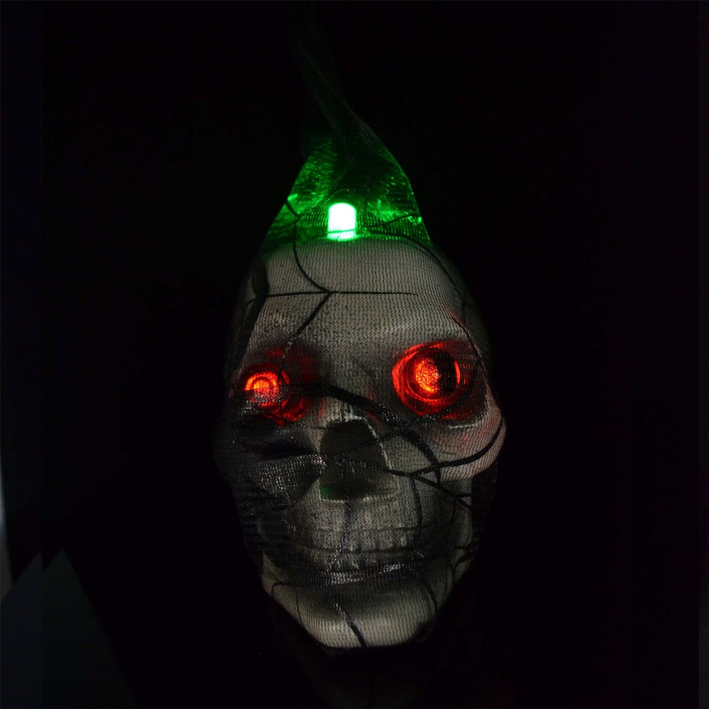 Halloween Spider Web with LED Skull