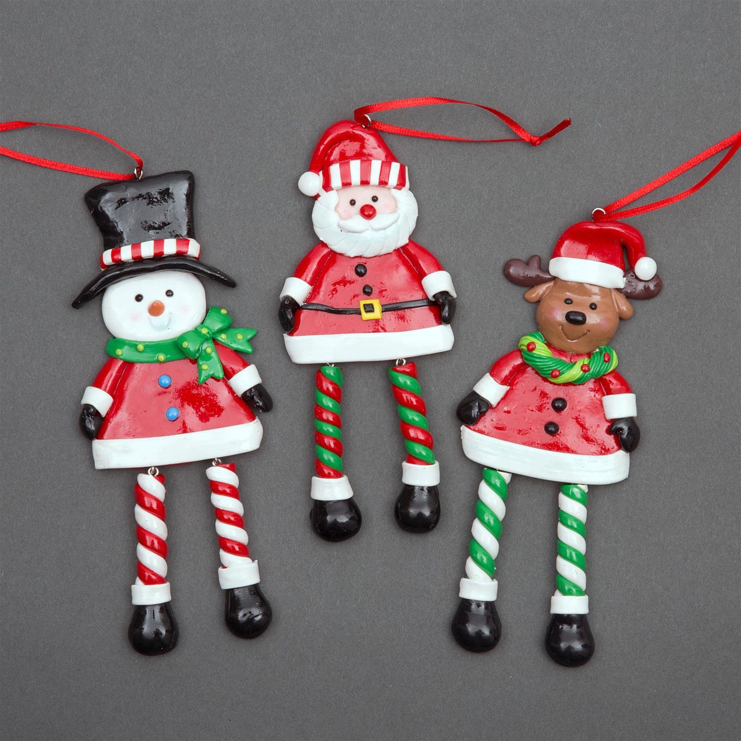 3pcs Ceramic Christmas Hanging Decoration