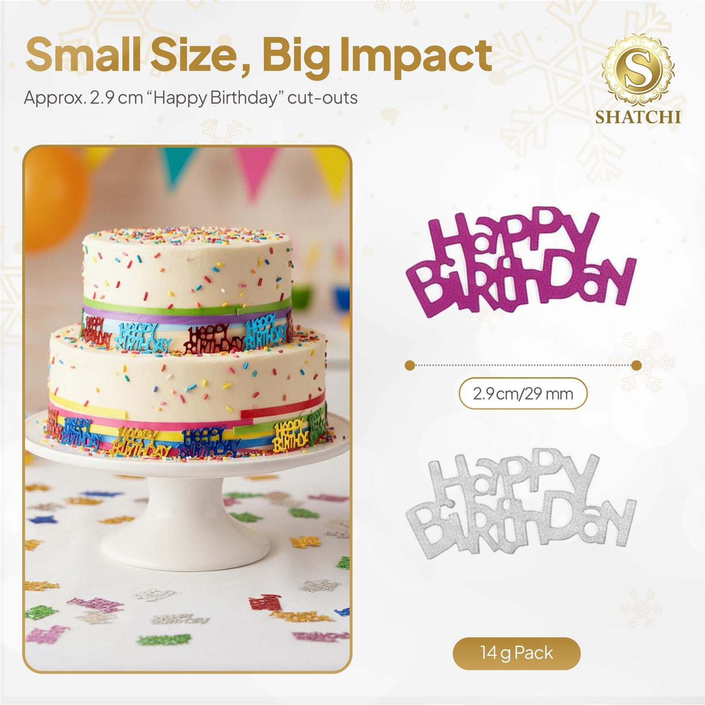 Multicolour Happy Birthday Confetti - 14g,