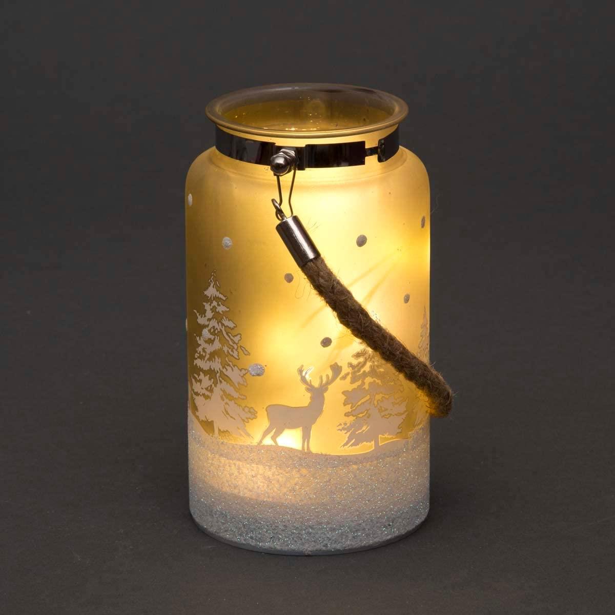 16cm Frosty Lantern Jar