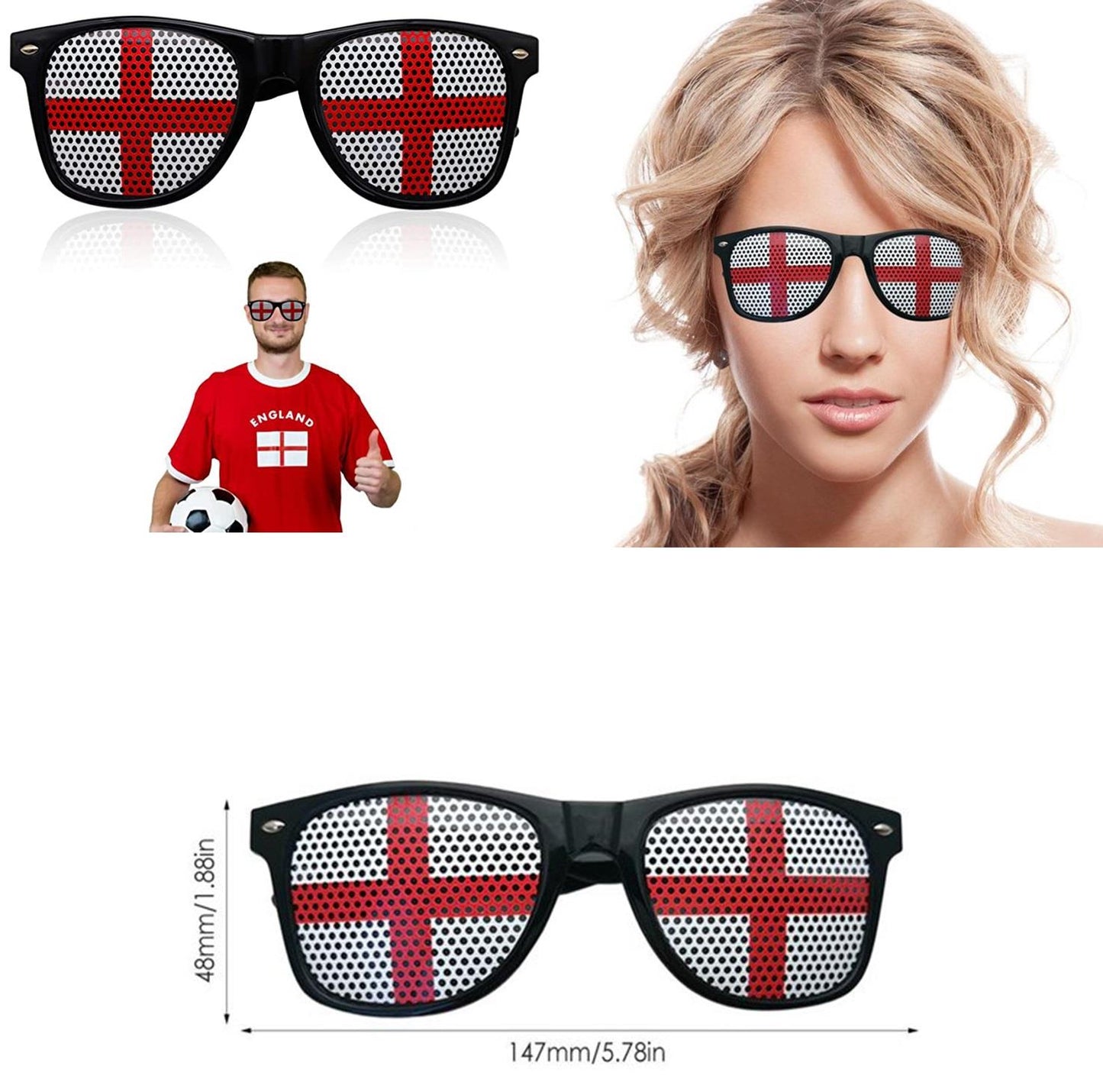 England St George Cross Sunglasses -Single