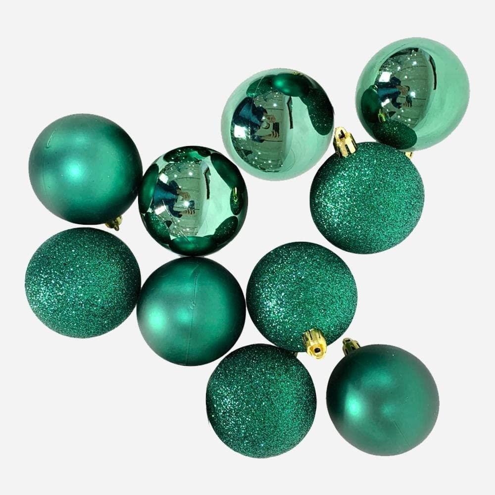 Baubles Emerald Green 5cm - 12pcs Set PVC