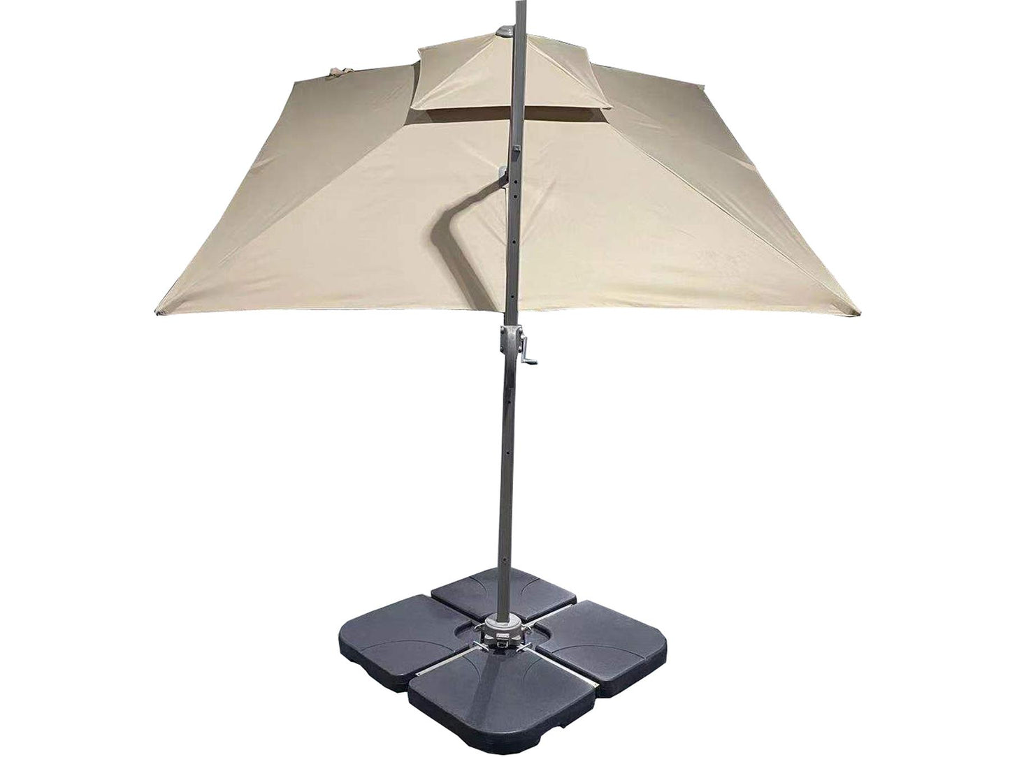 Khaki Square Parasol (264x40x16cm)