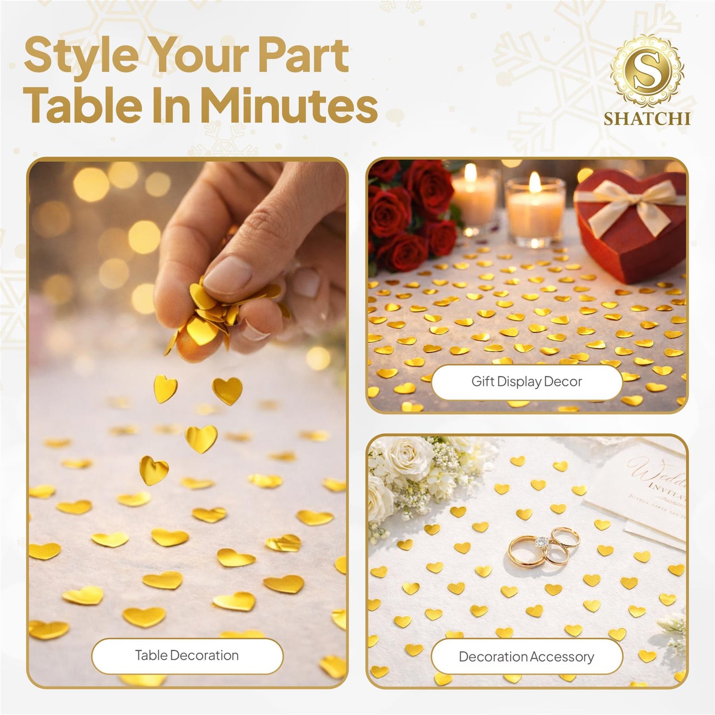 Heart Confetti Gold 14g, 1 Pack
