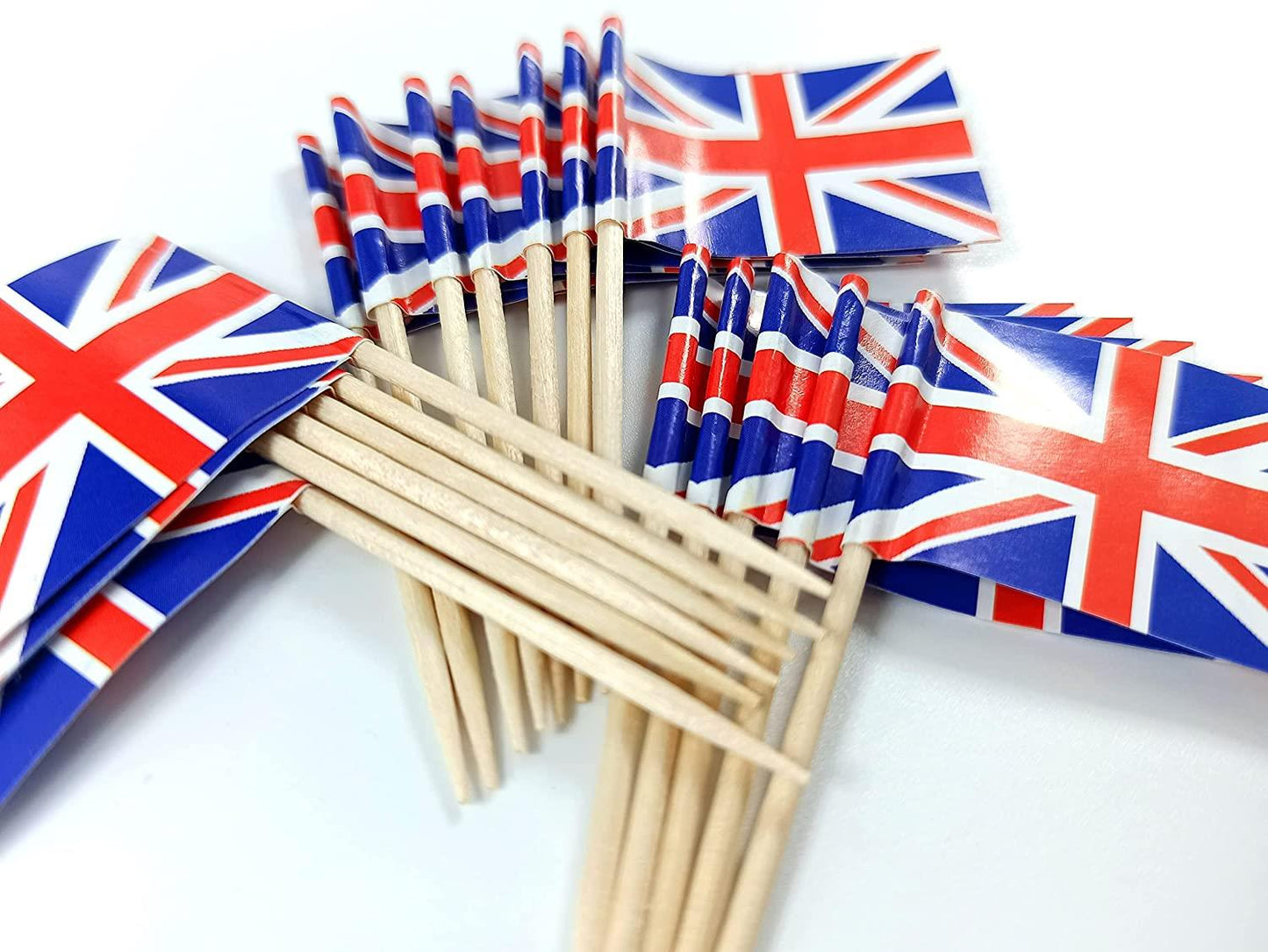 50 Union Jack Flag Cocktail Sticks