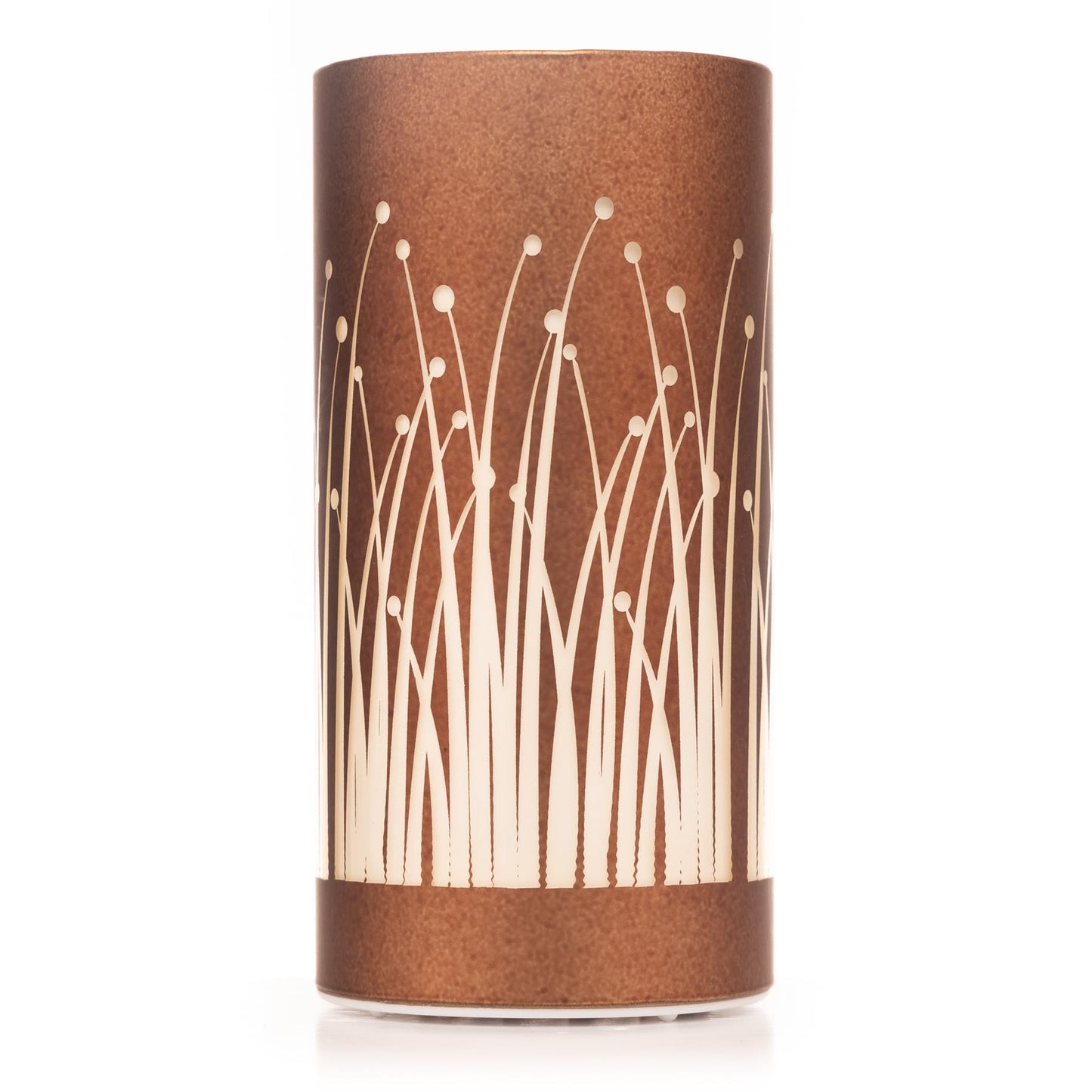 20cm Christmas Decorated Vase Table - Forest Firework Scene Copper