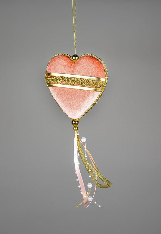 Pink Heart Decoration - 11x26cm