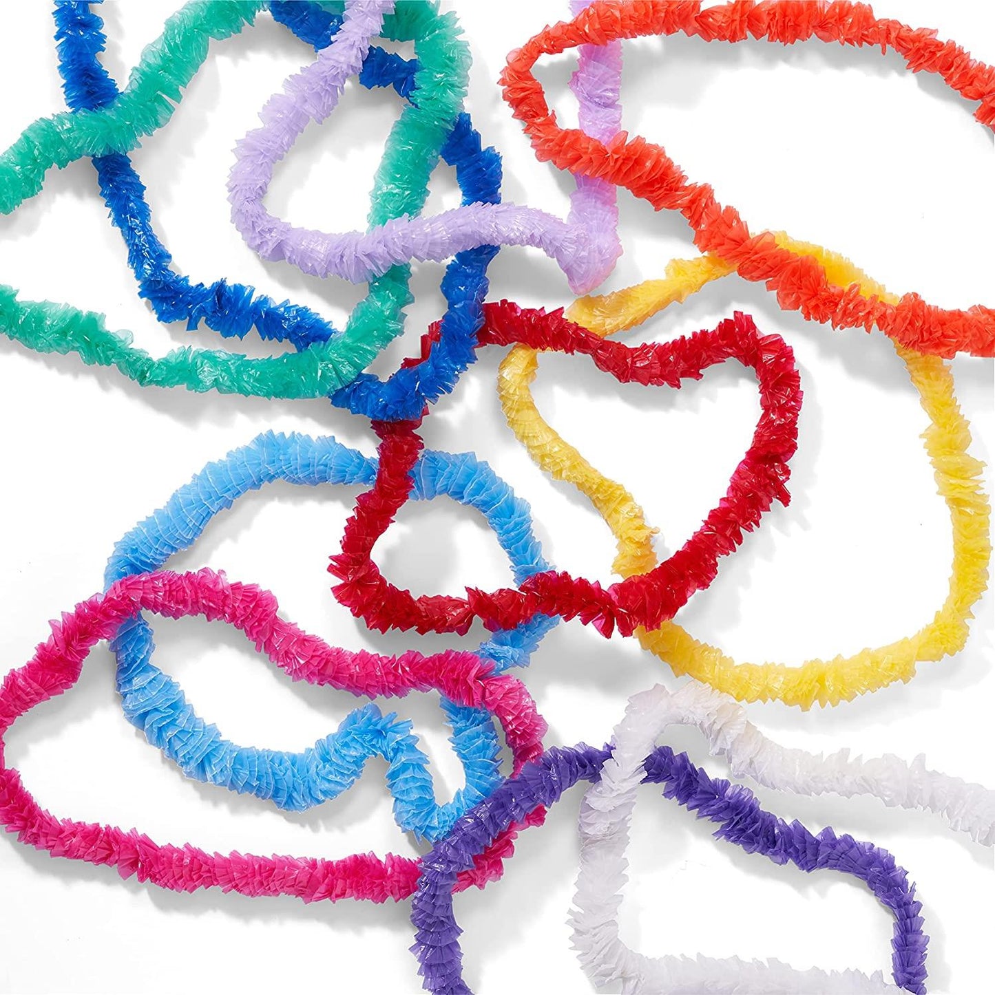 50 Assorted Colour Poly Leis