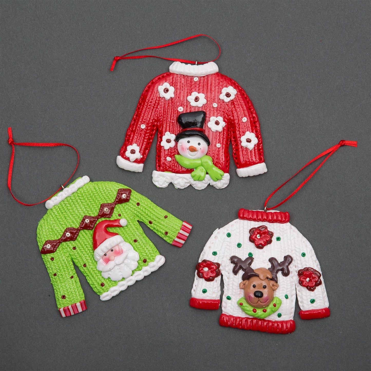 Christmas Hanging Decorations 3Pcs Ceramic