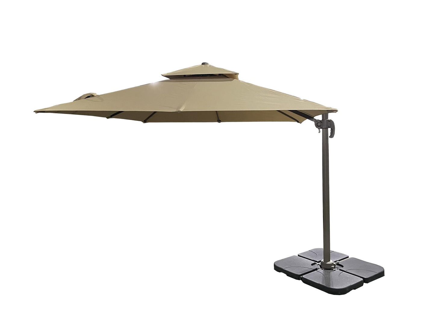 Khaki Square Parasol (264x40x16cm)