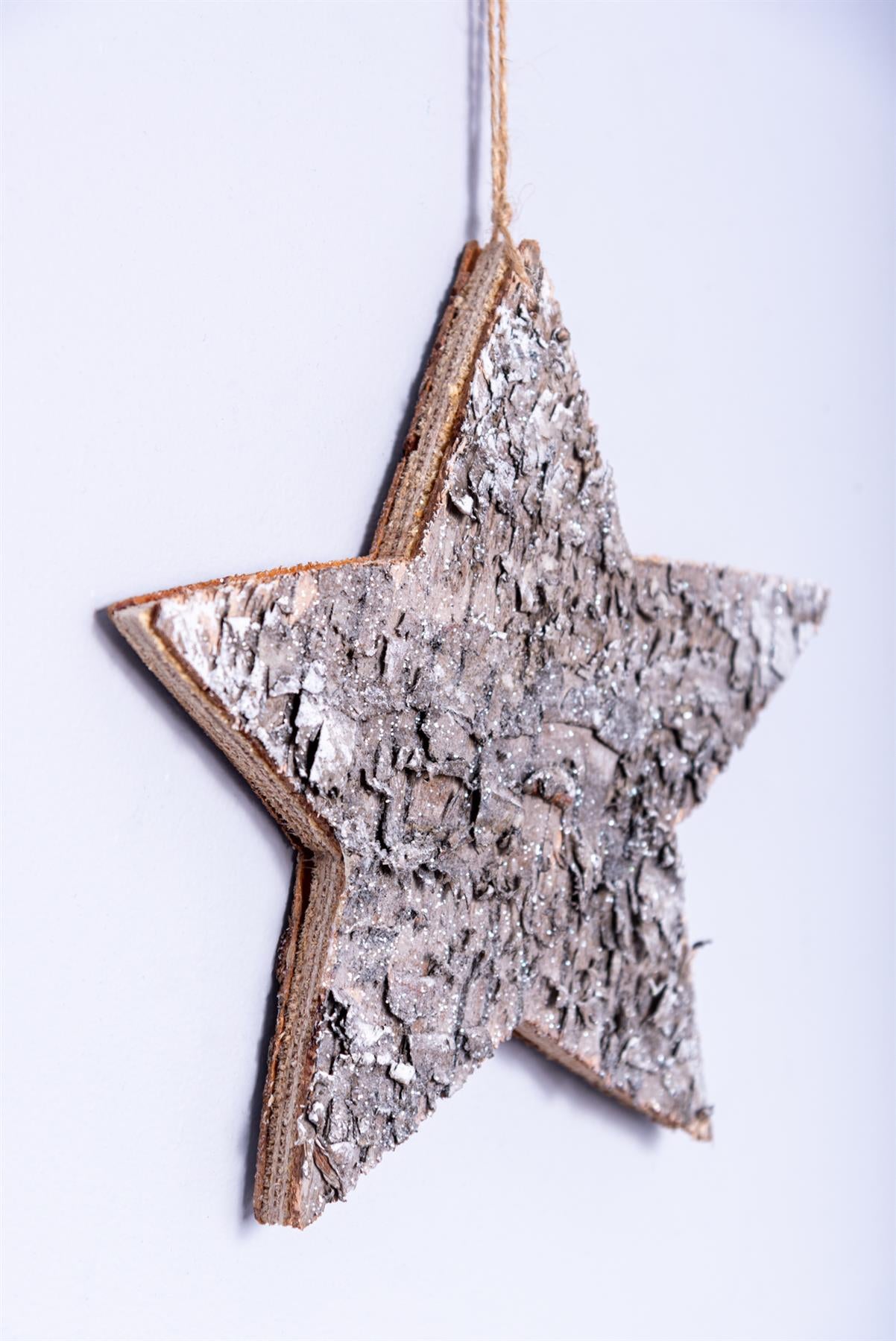 20cm Wooden Star Christmas Decoration