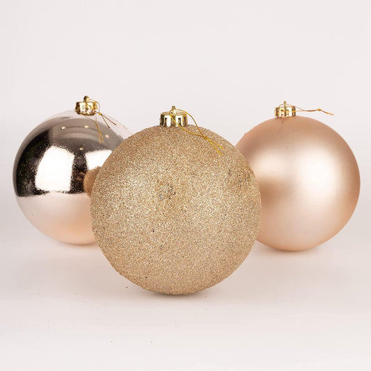 Champagne Baubles 15CM 3PCS