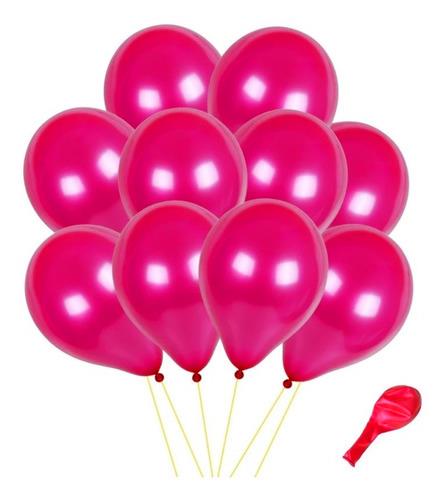 Metallic Fuchsia Pink Balloons - 12" 25-Pack