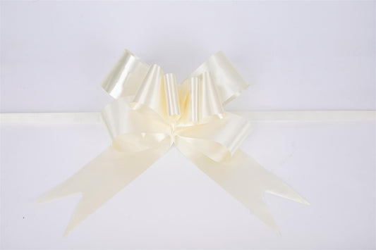 60pcs 50mm White Pull Bows