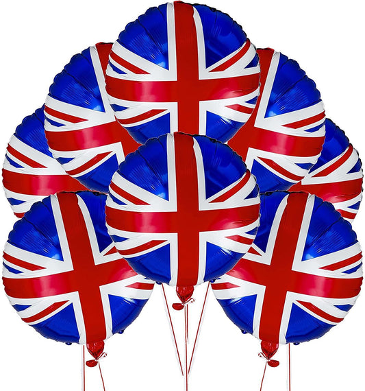 20x 18-Inch Union Jack Foil Balloons