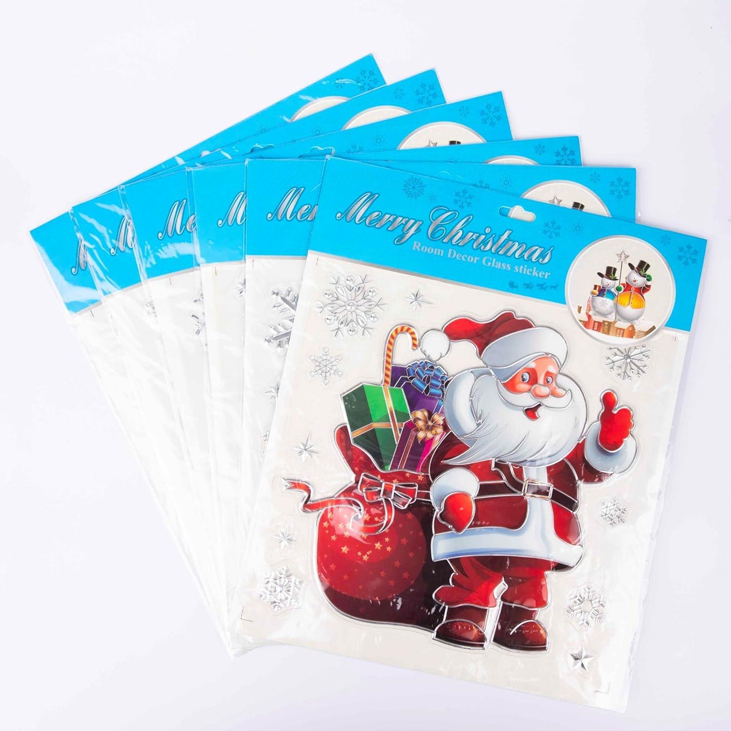 3D Window Stickers - 6 Assorted Sheets (70 Stickers), Each Sheet Size 28x33cm