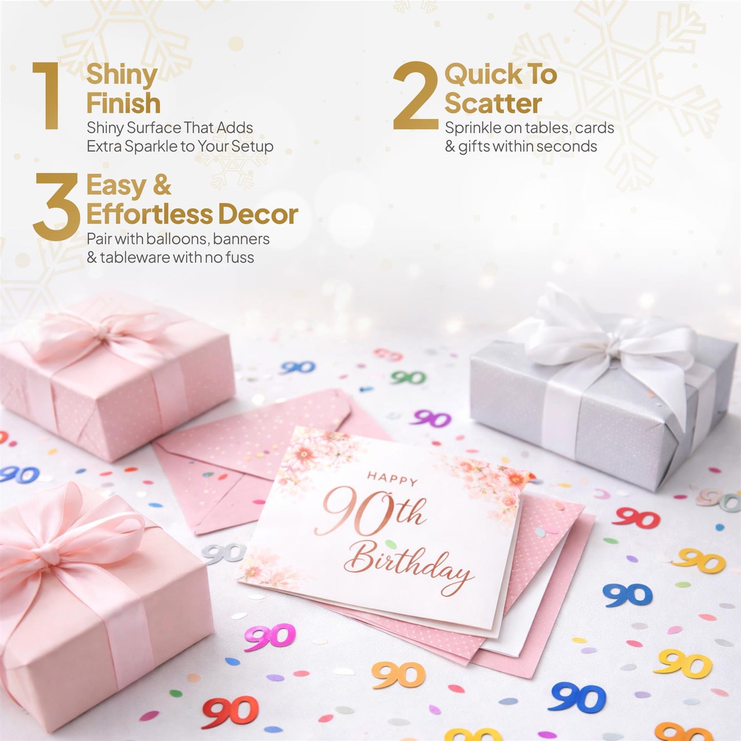 14g Mixed Happy 90th Birthday Confetti