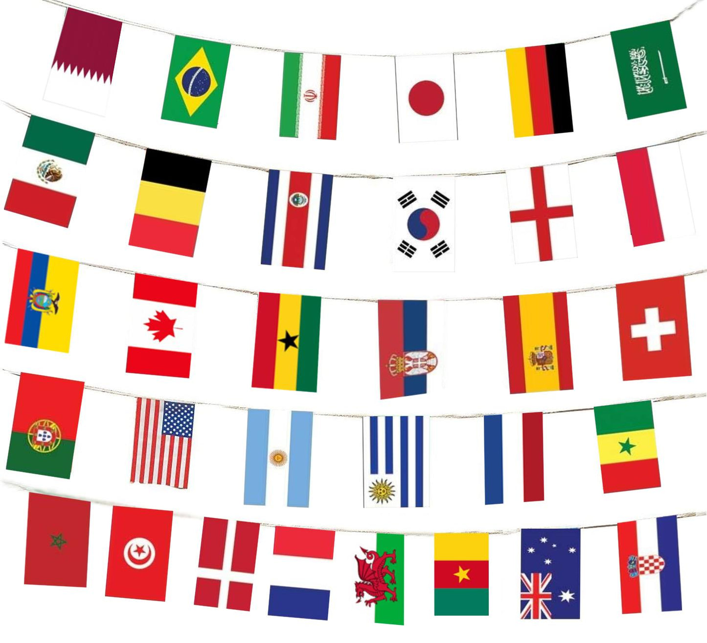 World Cup Party Pack Total 27Pcs (1x World Cup Flag ,10M Bunting and 25xAssorted Balloons)