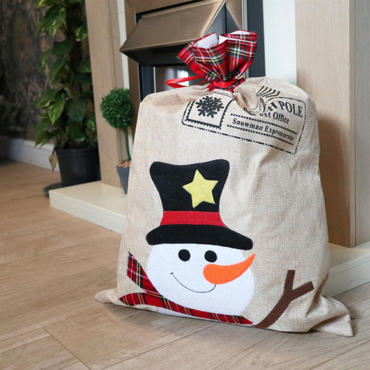 Christmas Sack Snowman 50 x 70 cm