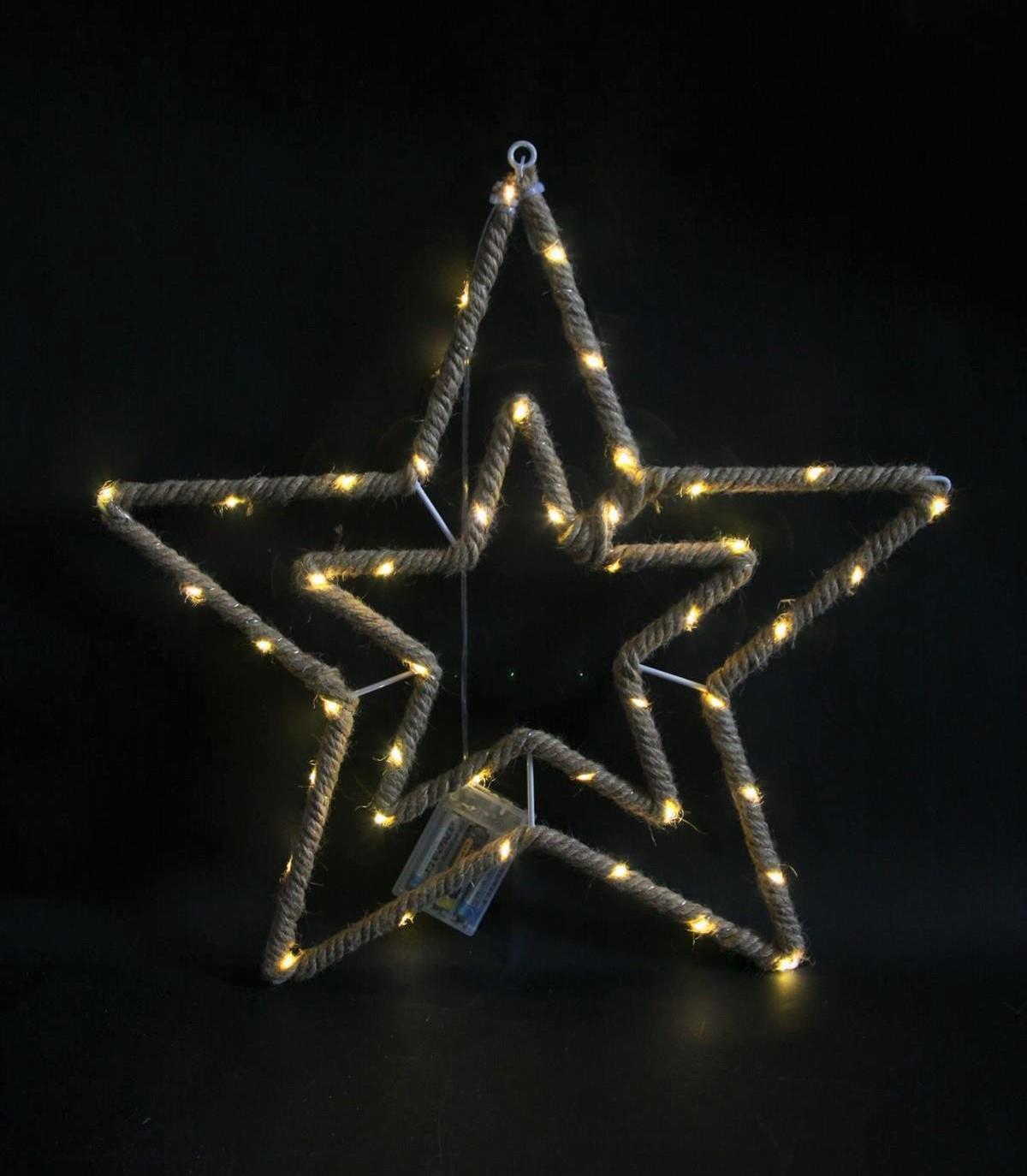 Christmas Hemp Rope Double Star