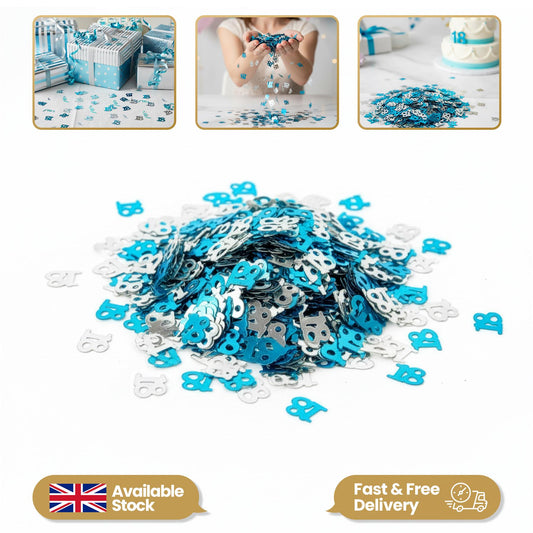 14g 18th Blue Happy Birthday Confetti