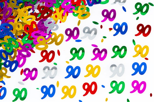 2 pk 90th Birthday Confetti