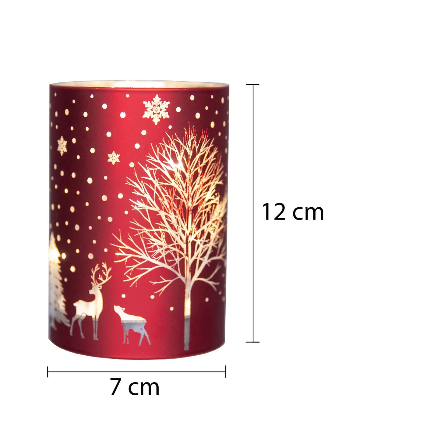 12cm LED Christmas Vase