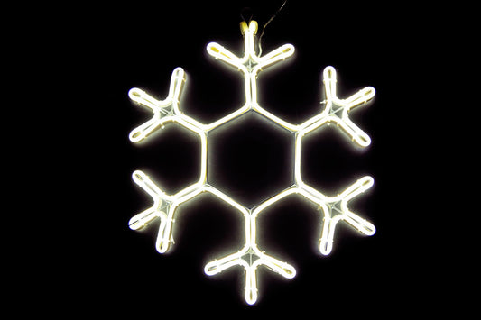 Snowflake Rope Light Silhouette - Cool White, 38cm