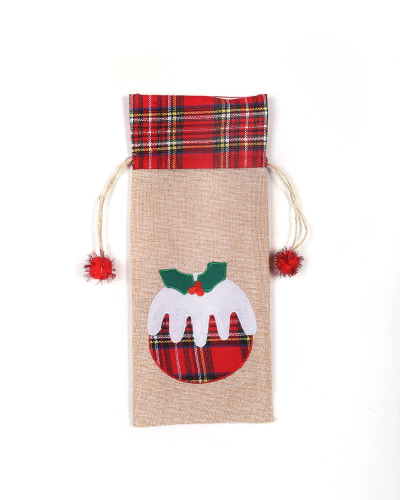 Christmas Wine Bottle Cover - 15x35cm