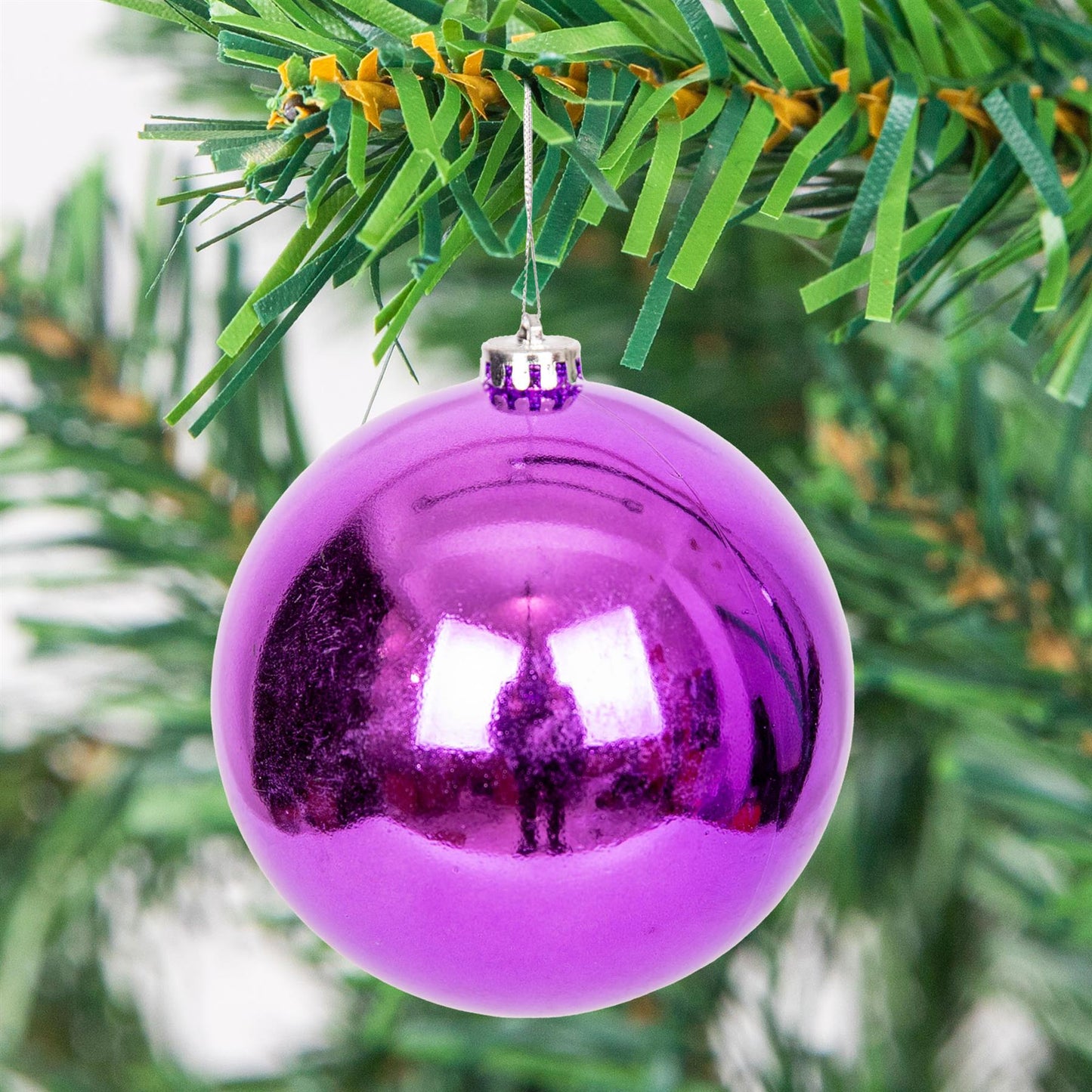 Purple Baubles - 35cm, 3 Pieces Set, PVC