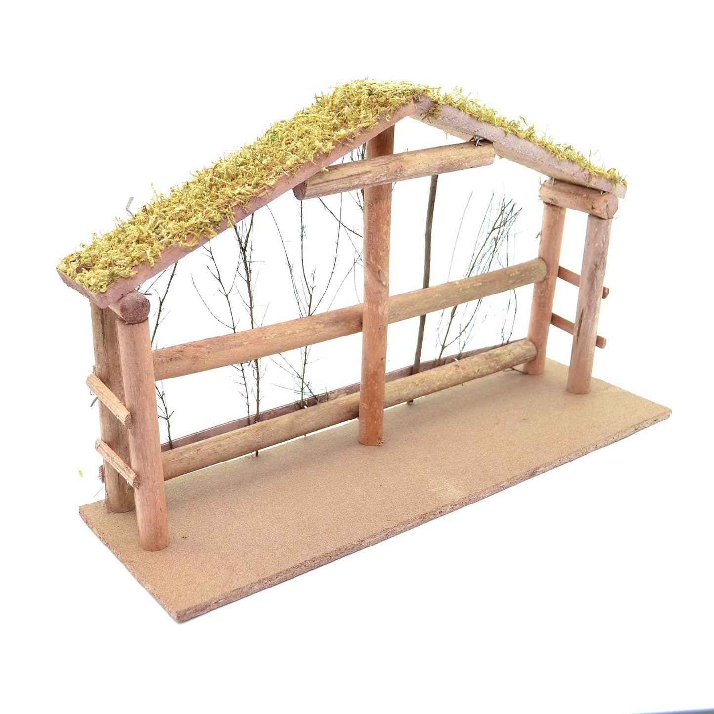 Christmas Nativity House Sculpture - Wooden