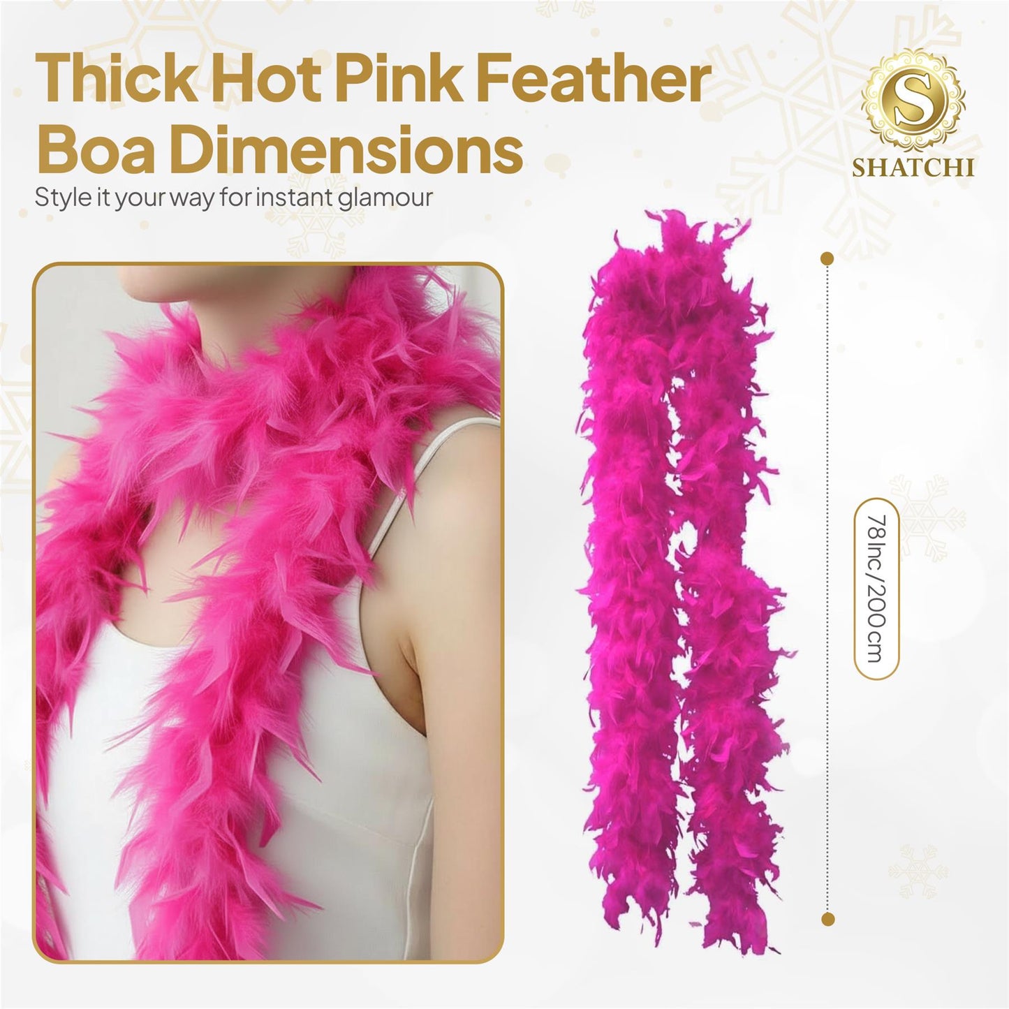 80g Hot Pink Feather Boa