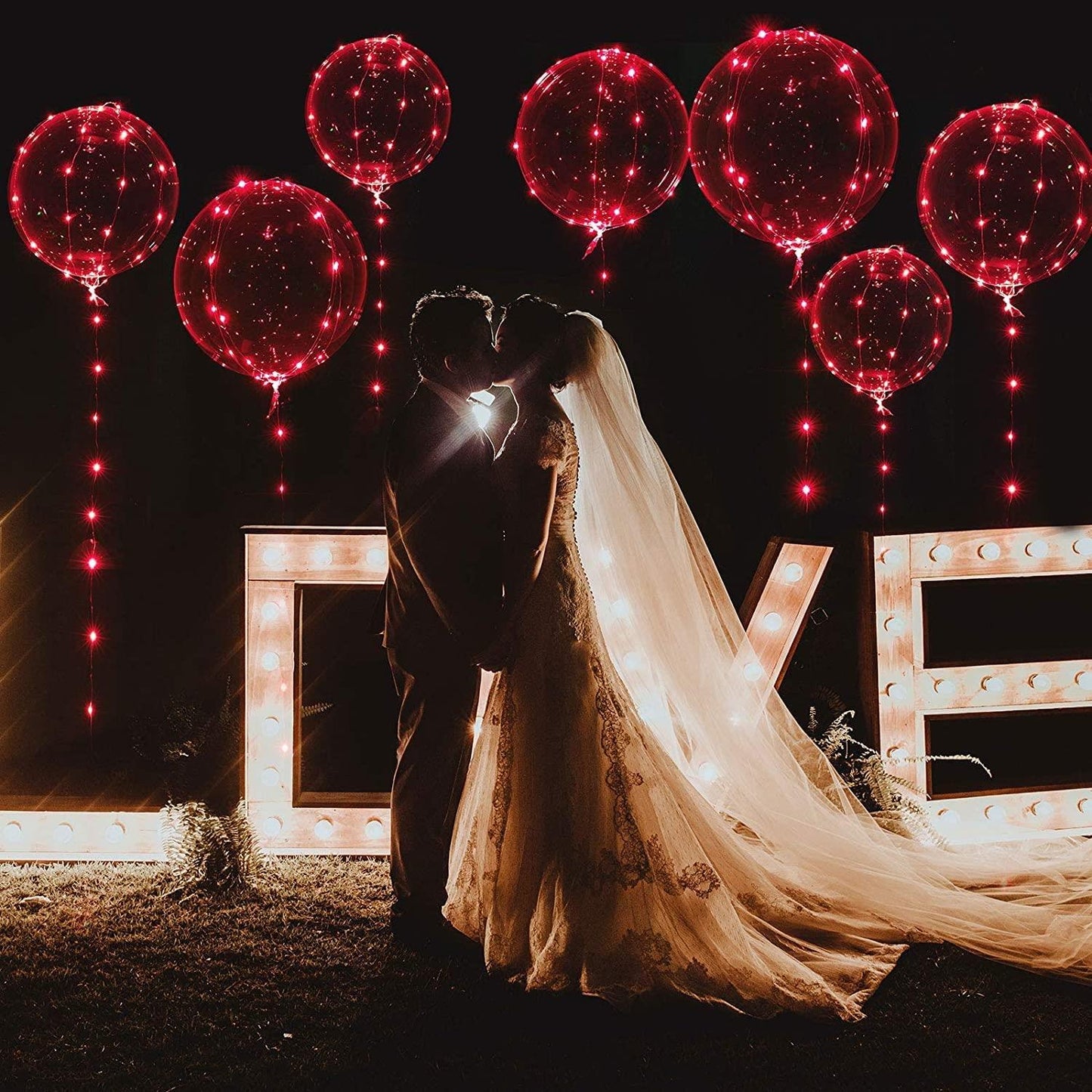 Red LED Balloon Decorations