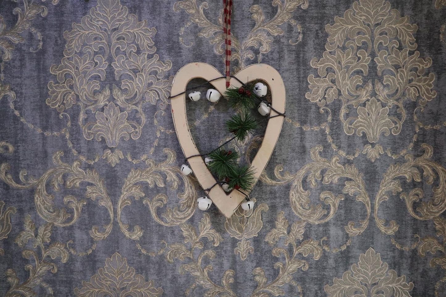 23cm Cream Heart Hanging Decoration