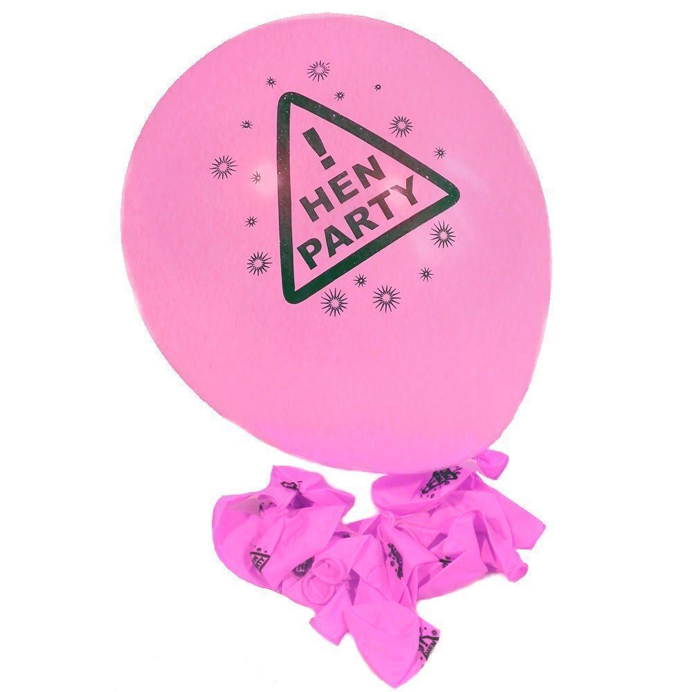 12 Pcs Hen Night Warning Sign Balloons