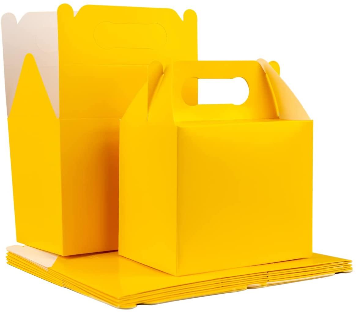 10 x Yellow Party Cake Boxes