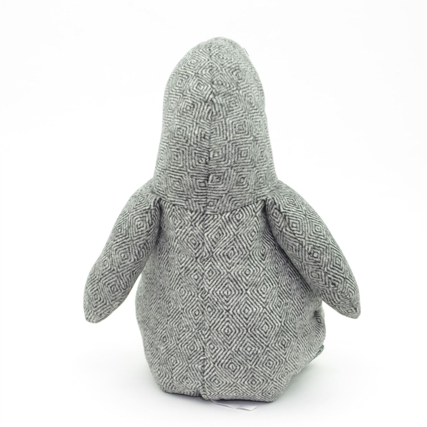 Grey Fabric Weighted Penguin Door Stopper