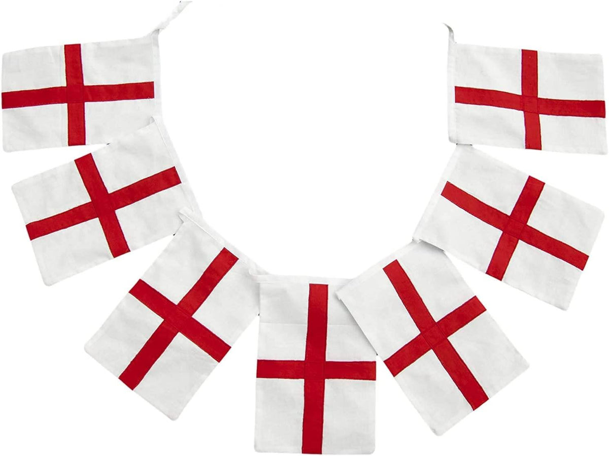 STGEORGE ENGLAND FLAG BUNTING DECORATION RUGBY WORLD CUP 6m 20FLAGS