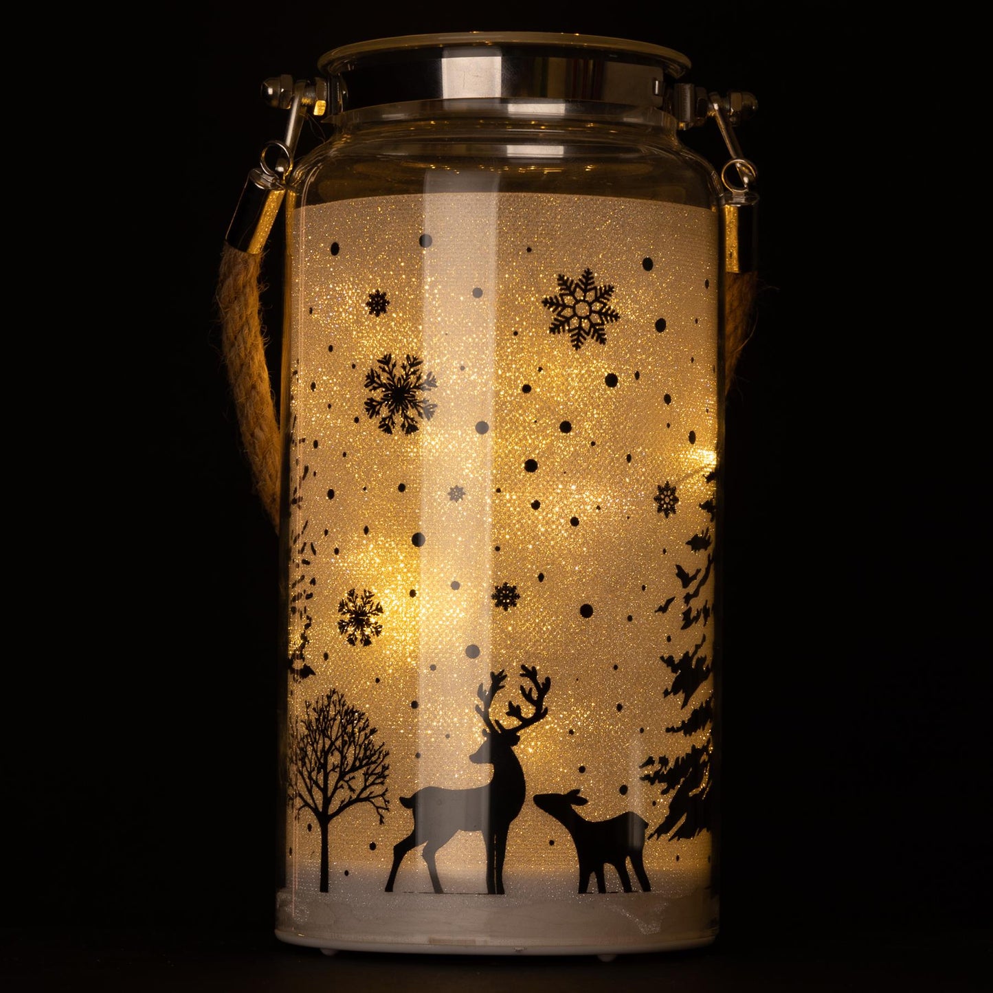 16cm Christmas Lantern Jar