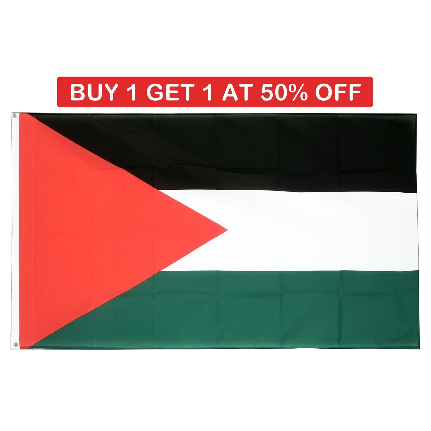 Palestine Flag 5x3ft With Eyelets