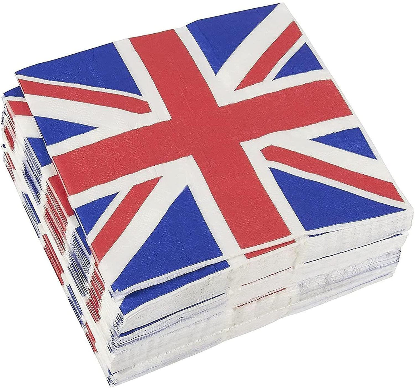 46Pcs Union Jack Party Tableware - Plates, Napkins, Cups